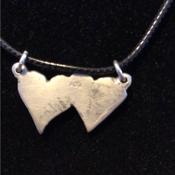 Sterling Silver hearts pendant 925 - Picture 2 of 3